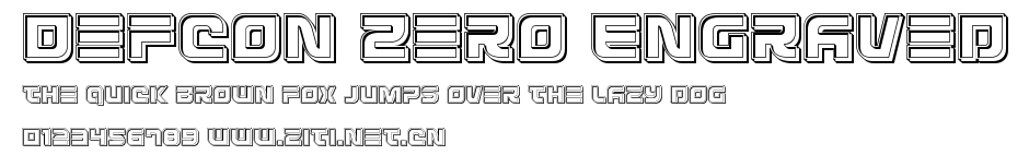 Defcon Zero Engraved.ttf字體轉換器圖片