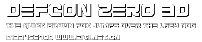 Defcon Zero 3D.ttf字體轉換器圖片