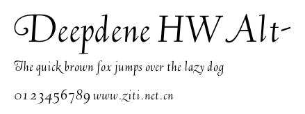 Deepdene HWAlt-.otf字體轉換器圖片