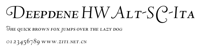 Deepdene HWAlt-SC-Ita.otf字體轉換器圖片