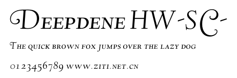 Deepdene HW-SC-.otf字體轉換器圖片