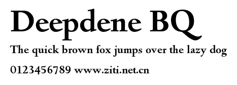 Deepdene BQ.otf字體轉換器圖片