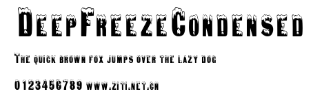 DeepFreezeCondensed.ttf字體轉換器圖片