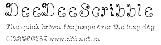 DeeDeeScribble.ttf字體轉換器圖片