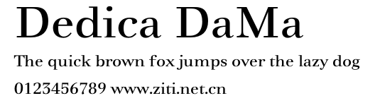 Dedica DaMa.otf字體轉換器圖片