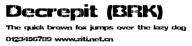 Decrepit (BRK).ttf字體轉換器圖片