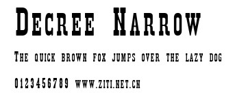 Decree Narrow.ttf字體轉換器圖片