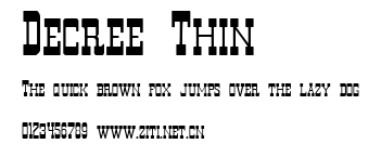 Decree Thin.ttf字體轉換器圖片