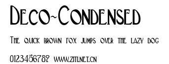 Deco-Condensed.ttf字體轉換器圖片
