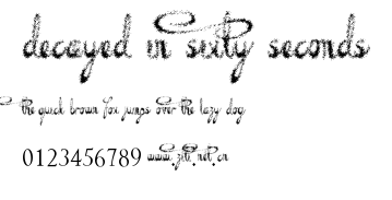 Decayed in Sixty Seconds.ttf字體轉換器圖片