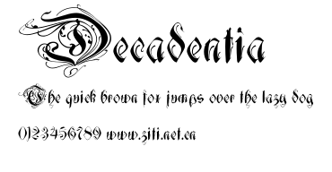 Decadentia.ttf字體轉換器圖片