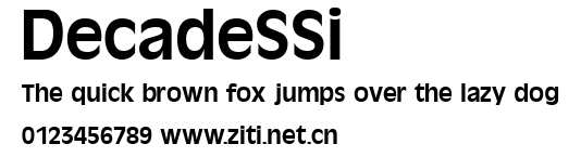 DecadeSSi.ttf字體轉換器圖片