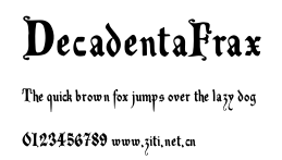 DecadentaFrax.ttf字體轉換器圖片