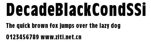 DecadeBlackCondSSi.ttf字體轉換器圖片