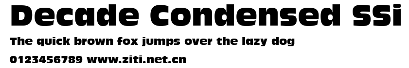 Decade Condensed SSi.ttf字體轉換器圖片