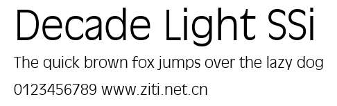 Decade Light SSi.ttf字體轉換器圖片