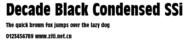 Decade Black Condensed SSi.ttf字體轉換器圖片