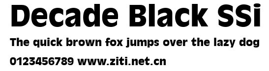 Decade Black SSi.ttf字體轉換器圖片