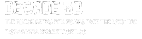 Decade 3d.ttf字體轉換器圖片