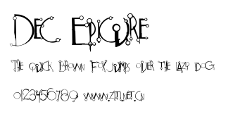 Dec Epicure.otf字體轉換器圖片