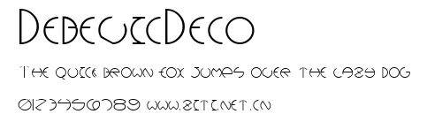 DebevicDeco.ttf字體轉換器圖片