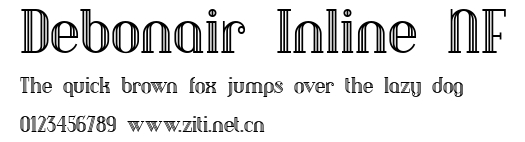 Debonair Inline NF.ttf字體轉換器圖片