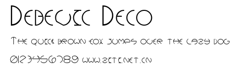 Debevic Deco.ttf字體轉換器圖片