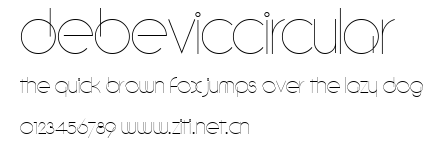 DebevicCircular.ttf字體轉換器圖片