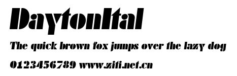 DaytonItal.ttf字體轉換器圖片