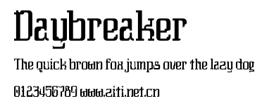 Daybreaker.ttf字體轉換器圖片