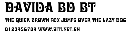 Davida Bd BT.ttf字體轉換器圖片