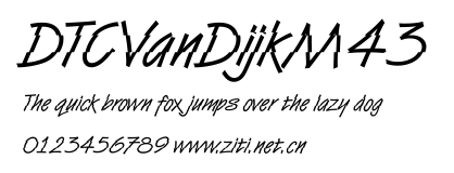 DTCVanDijkM43.ttf字體轉換器圖片