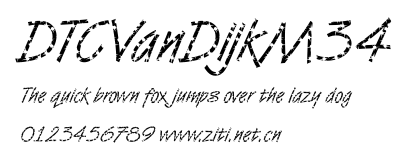 DTCVanDijkM34.ttf字體轉換器圖片