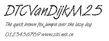 DTCVanDijkM25.ttf字體轉換器圖片