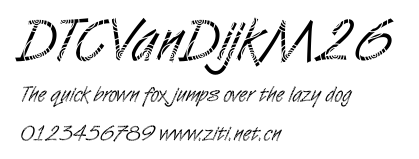 DTCVanDijkM26.ttf字體轉換器圖片