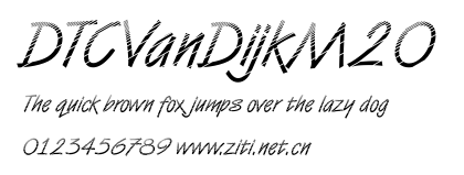 DTCVanDijkM20.ttf字體轉換器圖片