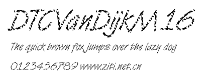 DTCVanDijkM16.ttf字體轉換器圖片