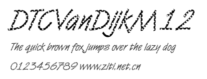 DTCVanDijkM12.ttf字體轉換器圖片