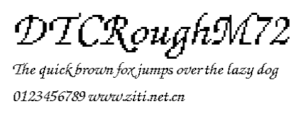 DTCRoughM72.ttf字體轉換器圖片