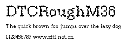 DTCRoughM38.ttf字體轉換器圖片
