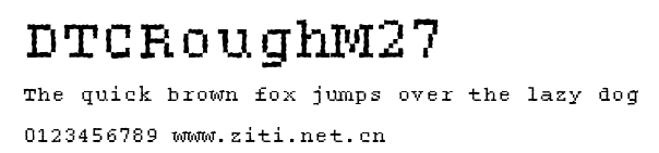 DTCRoughM27.ttf字體轉換器圖片