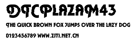 DTCPlazaM43.ttf字體轉換器圖片