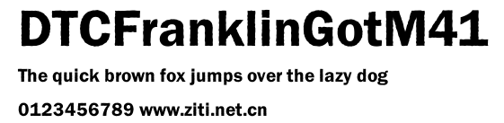 DTCFranklinGotM41.ttf字體轉換器圖片