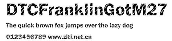 DTCFranklinGotM27.ttf字體轉換器圖片