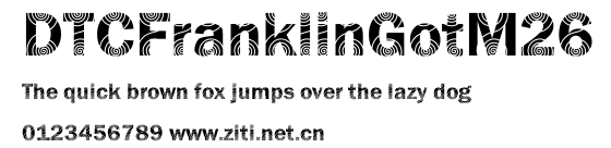 DTCFranklinGotM26.ttf字體轉換器圖片