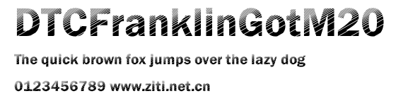 DTCFranklinGotM20.ttf字體轉換器圖片