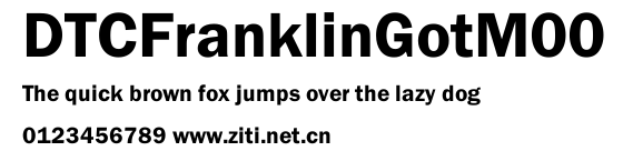 DTCFranklinGotM00.ttf字體轉換器圖片