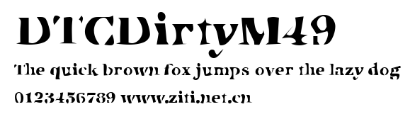 DTCDirtyM49.ttf字體轉換器圖片