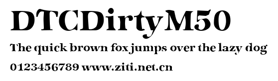 DTCDirtyM50.ttf字體轉換器圖片