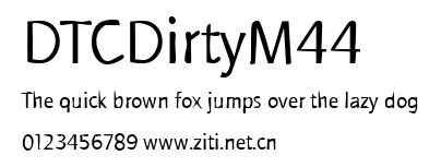 DTCDirtyM44.ttf字體轉換器圖片